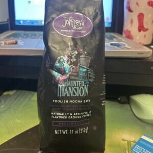 Disney HAUNTED MANSION Joffrey's Ground Coffee FOOLISH MOCHA BREW Sealed Bag NEW